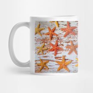 Starfish On Weathered Board Mug